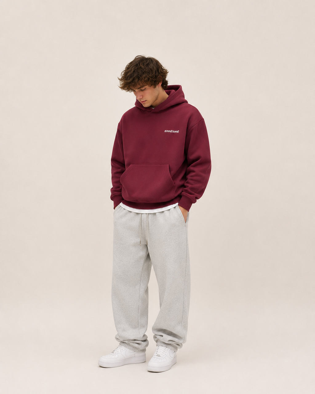 HOODIE WINERED